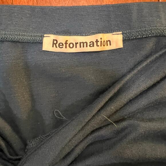 NWT REFORMATION Rylan Knit Two Piece Sleeveless Top Long Skirt Set Blue Size L - Picture 9 of 12